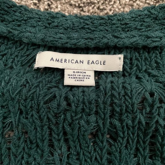 American Eagle Green Cardigan Sweater Small - Picture 2 of 4